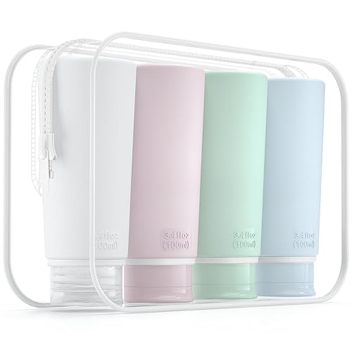 Valourgo Travel Bottles for Toiletries Tsa Approved Travel Size Containers BPA Free Leak Proof Travel Tubes Refillable Liquid Travel Accessories