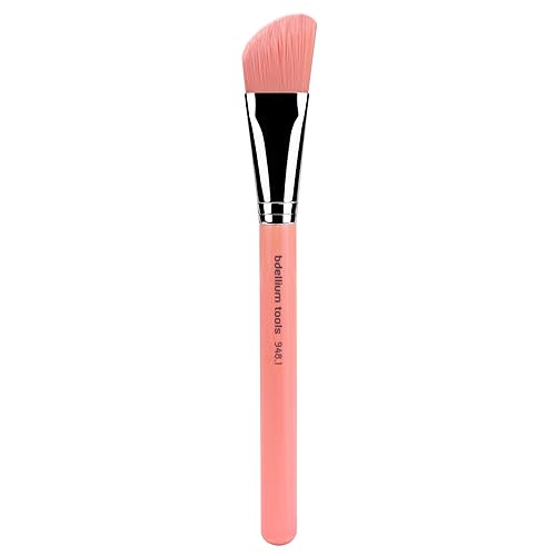 Bdellium Tools Professional Makeup Brush - Pink Bambu Series 948.1 Slanted Foundation - With Soft Synthetic Fibers, For Foundation (Pink, 1pc)
