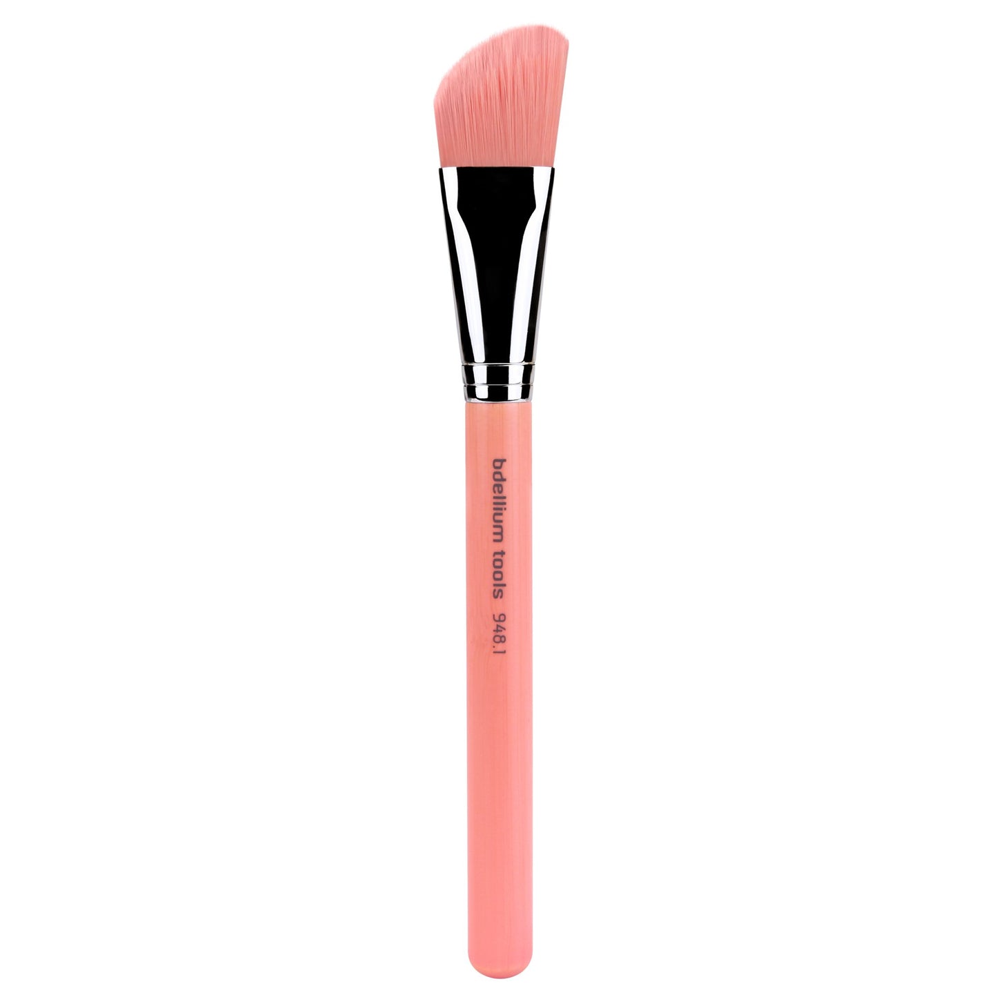 Bdellium Tools Professional Makeup Brush - Pink Bambu Series 948.1 Slanted Foundation - With Soft Synthetic Fibers, For Foundation (Pink, 1pc)