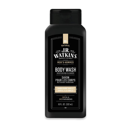 J R Watkins Men's Body Wash, Sandalwood Vanilla, 18 fl oz (532 ml) Beauty & Personal Care J.R. Watkins