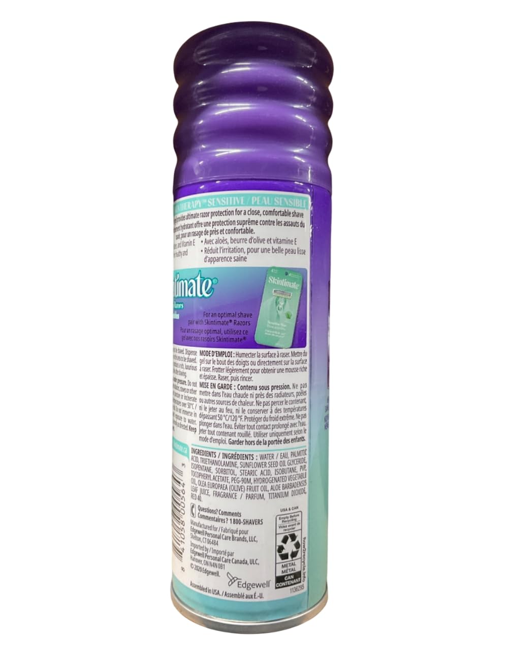 Skintimate Skintimate Skin Therapy Lotionized Shave Gel Sensitive, Sensitive 7 oz (Pack of 2) Beauty and Personal Care Skintimate