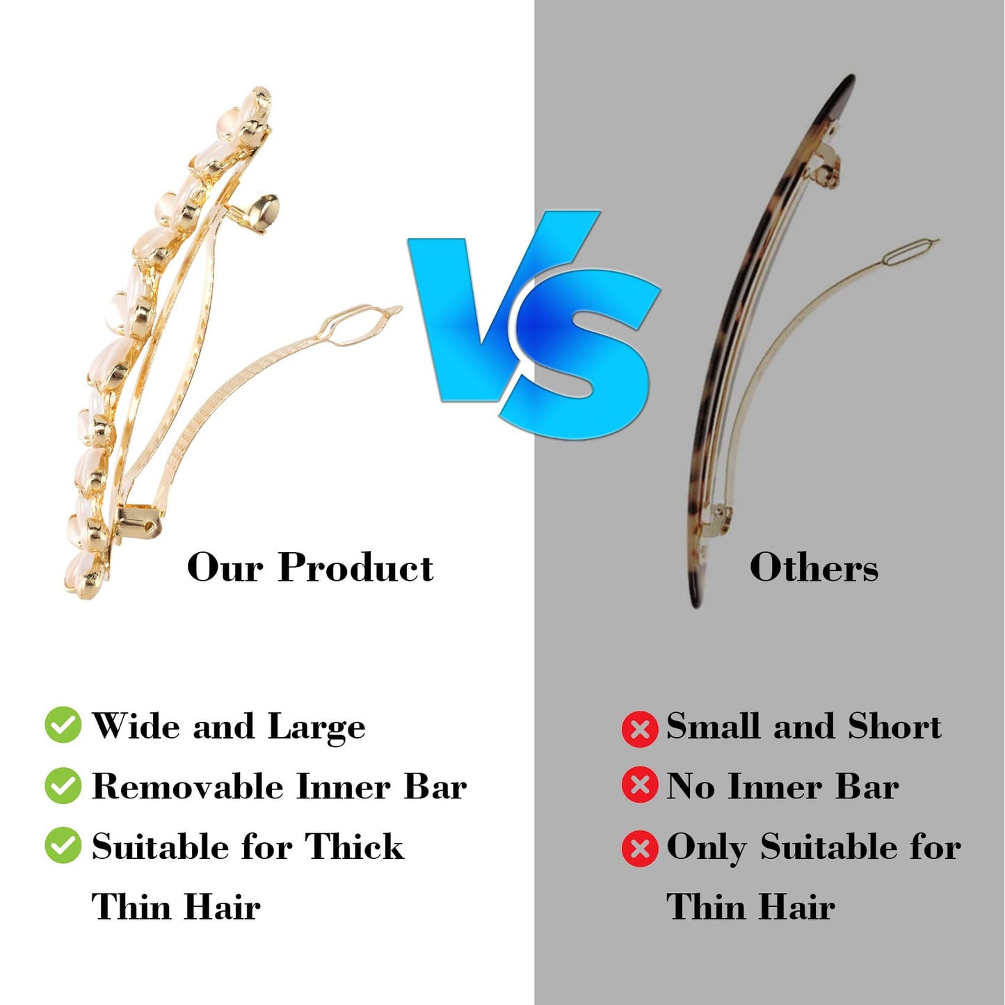 HINZIC 2 Pcs 2.64inch Flower Opal Hair Clips Gold Sparkly Wedding Barrettes Fancy Hair Pins Valentines Wedding Prom Engagement Birthday Decorative