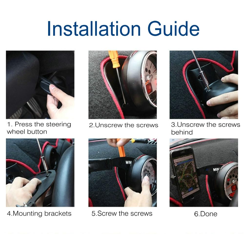 Lavitin Mobile Phone Holder Mount Compatible with Cooper S D SD JCW ONE Countryman R60 2010-2016 Paceman R61 2013-2016 Phone Mount Cradle Stand…