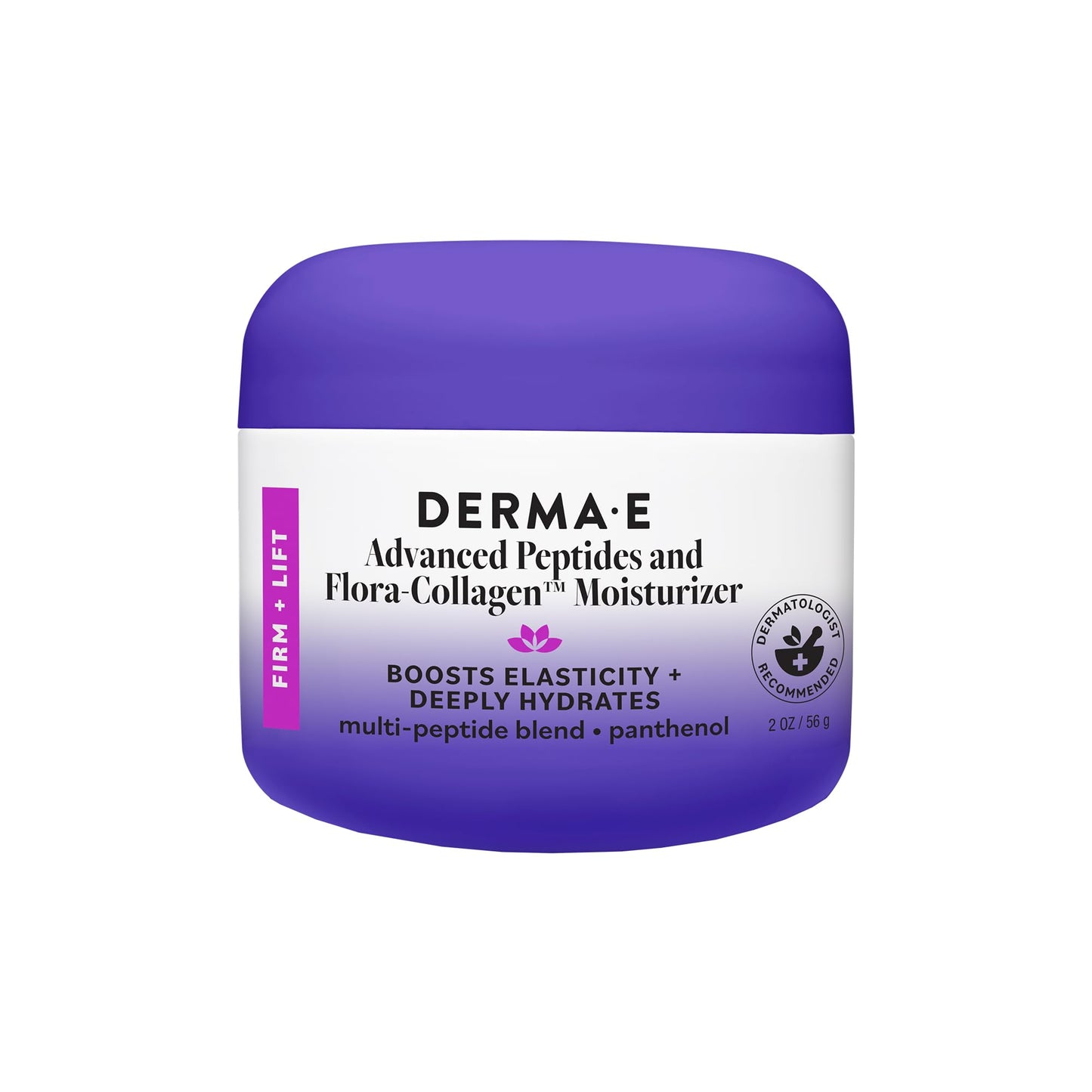 Derma E Advanced Peptides and Vegan Flora-Collagen Night Moisturizer - Hydrating Topical Facial Cream Improves Elasticity and Reduces Appearance