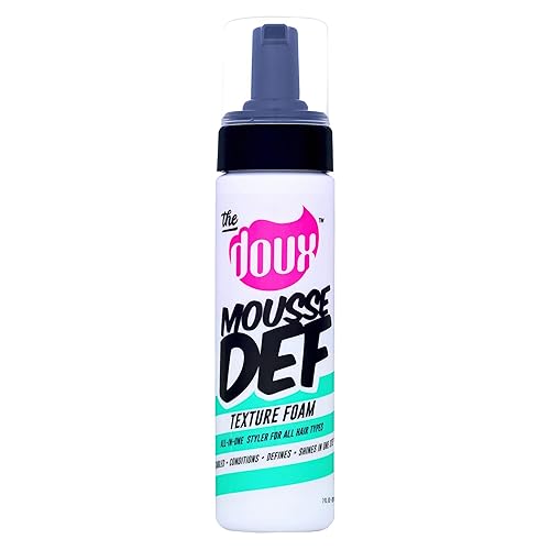 The Doux Multi-Use Mousse for Curly Hair - The Doux Mousse Def Texture Foam for Styling, Curl Definition, Volume & Shine - Curl Cream Alternative