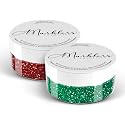 MARBLERS Twinkle Face & Body Glitter Duo [Santa Red & Christmas Green] 0.36oz (10g) | Non-Toxic | Cruelty-Free | Eyeshadow, Nail Polish, Nail Art |