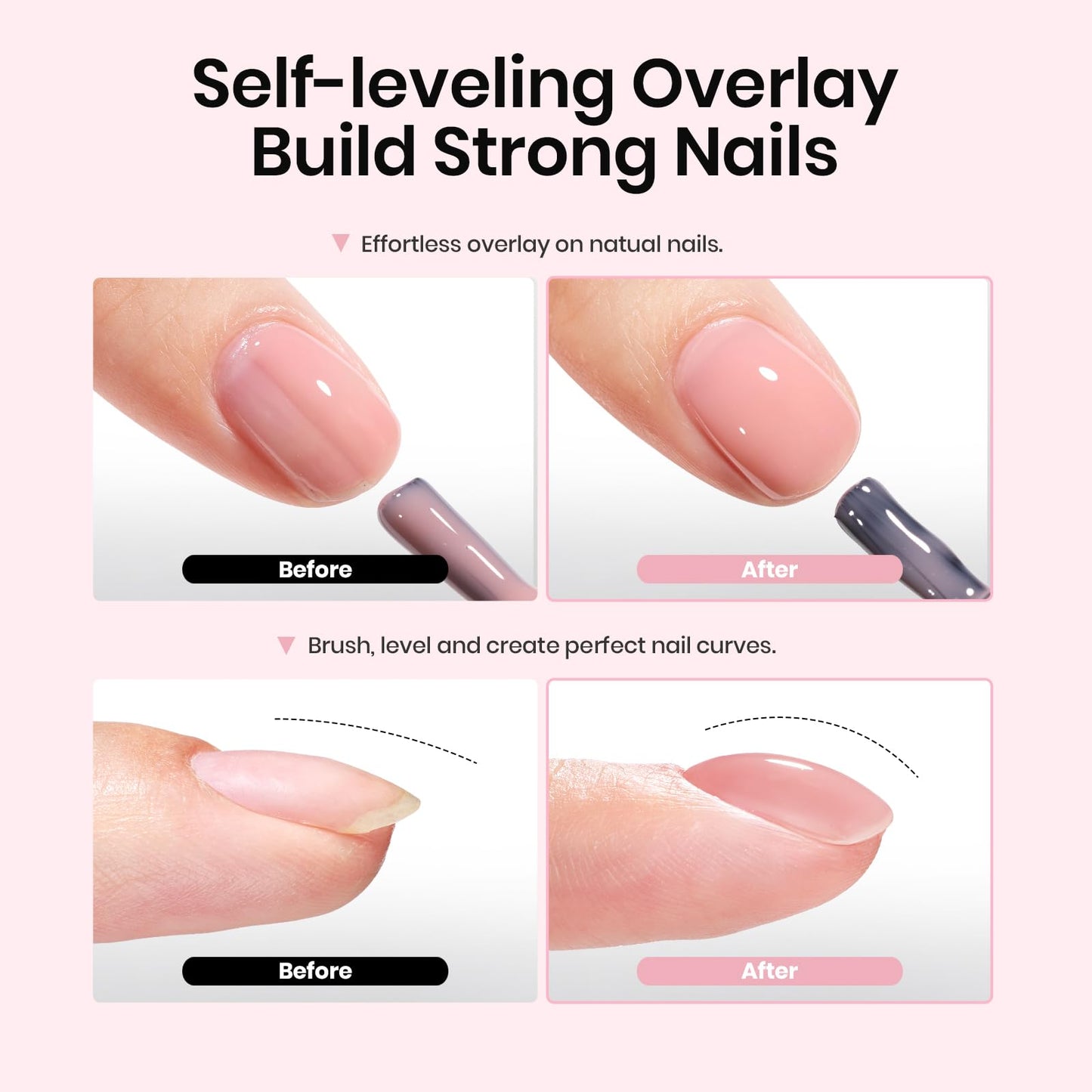Beetles Rubber Base Builder Nail Gel Set 6 Colors 7.5ml 5 in 1 Gel Beauty and Personal Care beetles Gel Polish