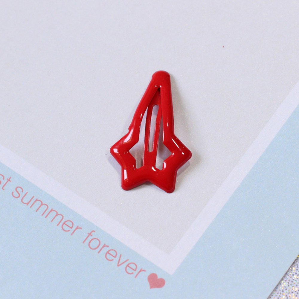 Daycount® 10pcs Colorful Stars Duckbill Clip Hair Clip For Ladies Teens Girls Hair Salon Hairpin (Random Color)