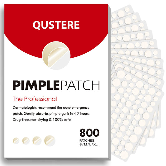 QUSTERE Pimple Patches for Face, Hydrocolloid Acne Patches, Zit Patch Covers, Spot Stickers with Tea Tree, Salicylic Acid & Cica Oil| 4 Sizes Beauty and Personal Care QUSTERE Default Title