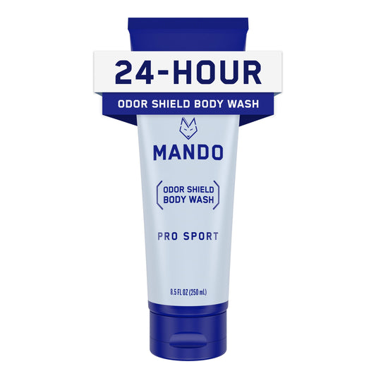 Mando Odor Shield Body Wash - 24 Hour Control - Removes Odor Better than Soap - SLS and Paraben Free, Skin Safe - 8.5 Ounce (Pro Sport) Beauty & Personal Care Mando