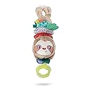 Infantino Music & Motion Pulldown Sloth - Musical Plush Sloth with Multi-Textured teether for Tactile Exploration, Easily attaches to Strollers and…