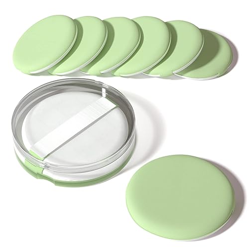 MOHOPE 8Pcs Air Cushion Makeup Sponges for Foundation with Portable Box | Latex-Free Blending Sponge for Liquid, Cream, Foundation and Powder | Round