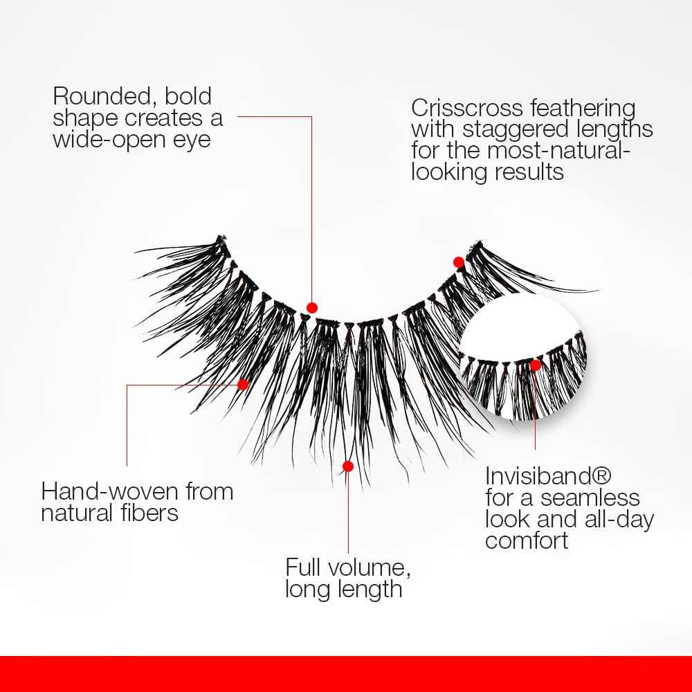 Ardell Wispies False Lashes 705 - Full Volume False Eyelashes, Long & Fluffy Lashes for Natural Look, 1 Pair