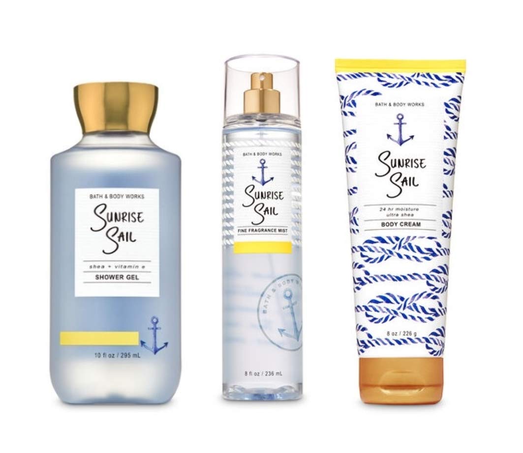 Bath and Body Works - Sunrise Sail - 3 pc Bundle