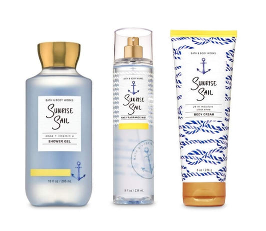 Bath and Body Works - Sunrise Sail - 3 pc Bundle