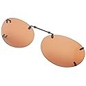 Solar Shield Clipon Ovl 2 54 Polarized Oval Sunglasses, Rimless Style, 54 mm