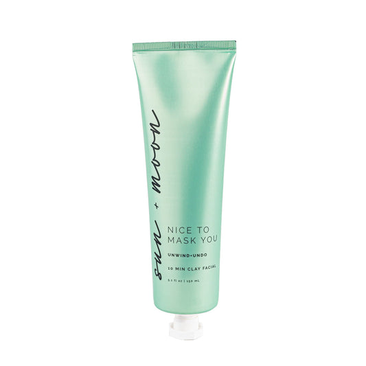 Sun + Moon Nice to Mask You Unwind + Undo 10 Min Clay Facial with Kaolin Clay & Rose, 5.1 fl oz
