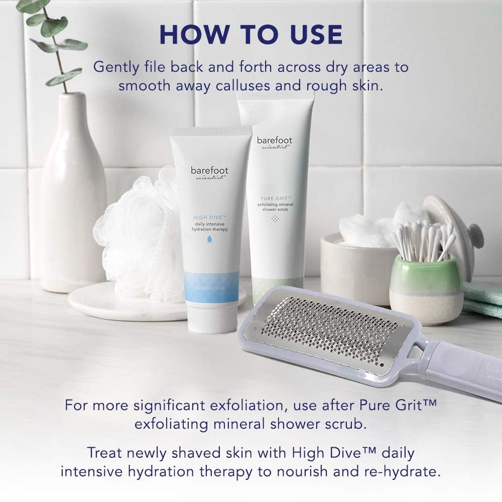 Barefoot Scientist The Gratest Professional Micro-Grated XL Rasp, Remove Hard Skin and Calluses, Relieve Dry, Cracked Heels