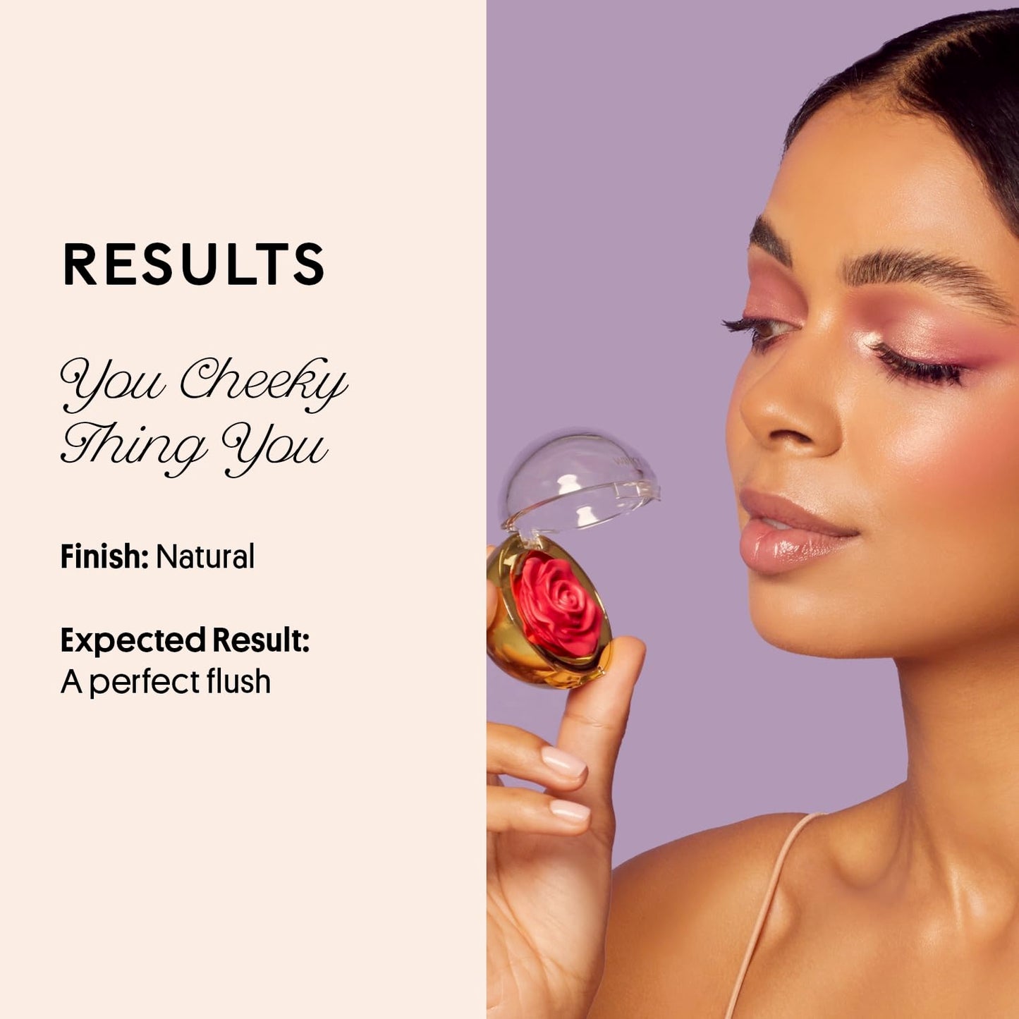 Winky Lux Cheeky Rose Cream Blush - High Pigment, Weightless Color for Cheeks, Effortlessly Blendable Makeup with Vitamin E, Cool Toned Light Pink