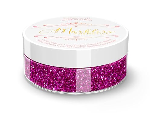 MARBLERS Twinkle Face & Body Glitter [Hot Plum] 0.18oz (5g) | Fine | Non-Toxic | Vegan | Cruelty-Free | Festival, Rave & Party Makeup | Eye, Hair