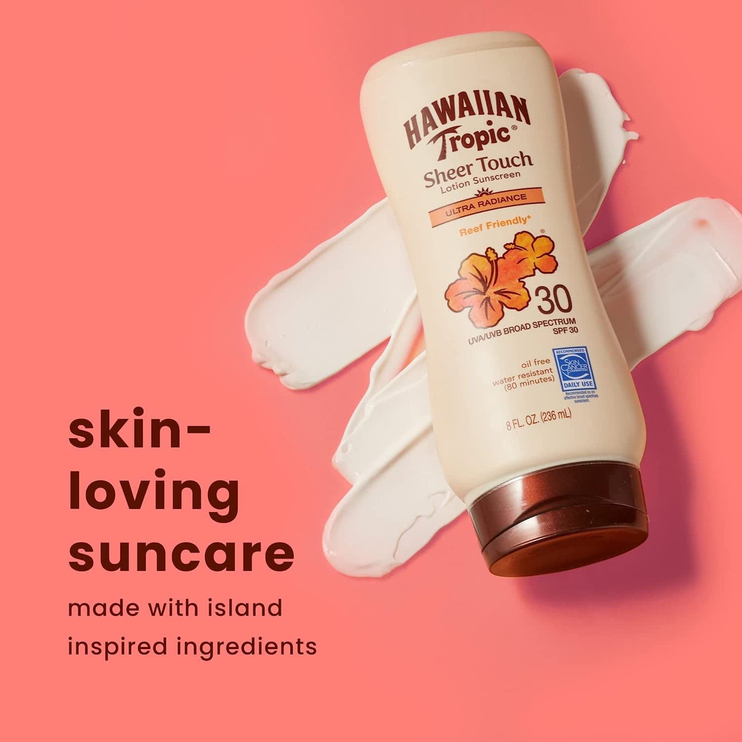 Hawaiian Tropic Sheer Touch Broad Spectrum Sun Care Lotion, SPF 15, Coconut, 8 Fl Oz