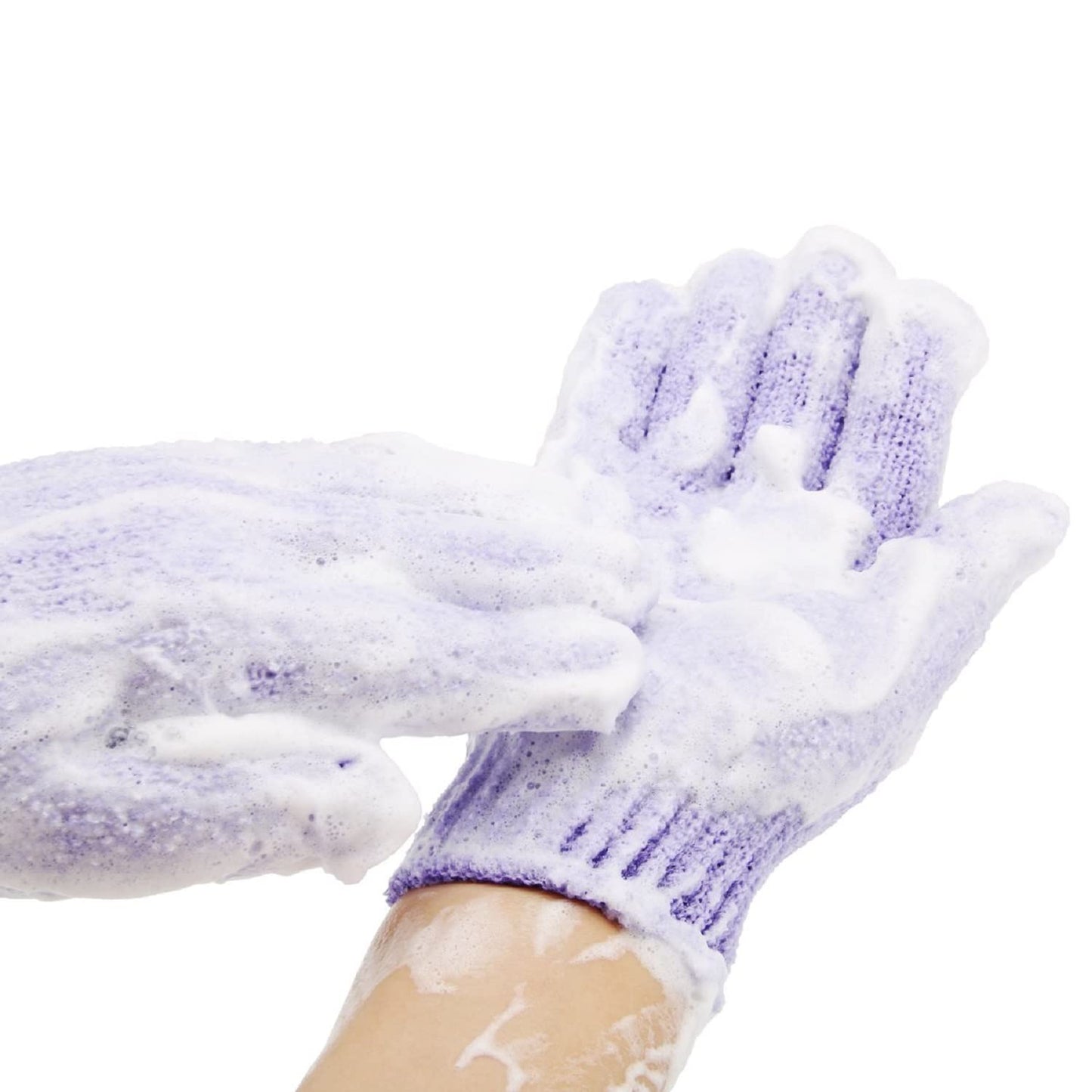 Exfoliating Shower Bath Gloves?4 Pair? Double Side Durable Nylon Shower Gloves Body Scrub Exfoliator & Bathing Accessories for Men,Women & Kids Bath