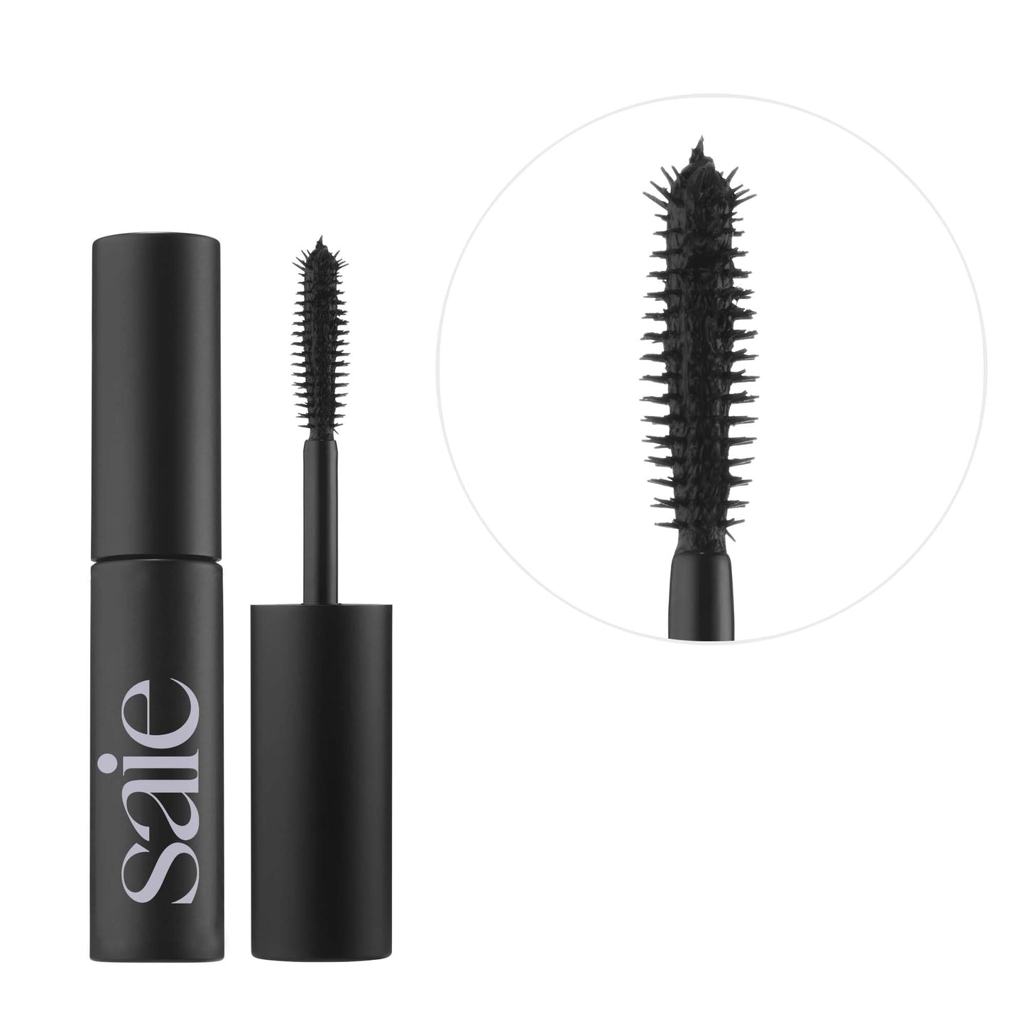 Saie Mini Mascara 101 - Lash Lengthening Mascara for Thick, Bold, Lifted Lashes - Buildable Eye Makeup Formulated to Strengthen and Condition