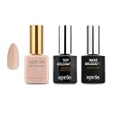 APRÉS Gel Couleur Trio Set - Gel Color, Base Coat, Non-Wipe Top Coat (15ml), Nail Polish Bundle (Forgotten Film) Beauty & Personal Care APRÉS