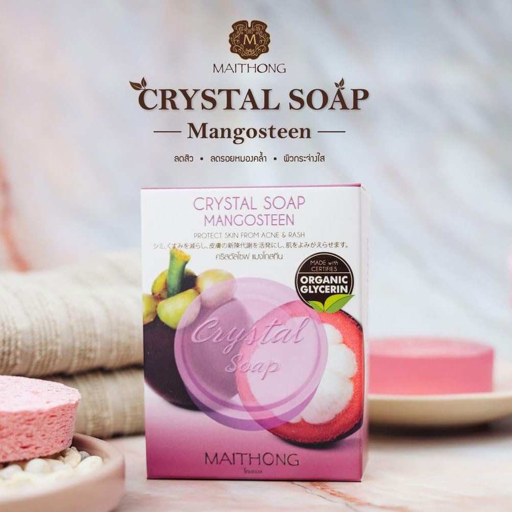 Maithong Crystal Soap (Mangosteen) 70 Gram. Beauty & Personal Care Maithong