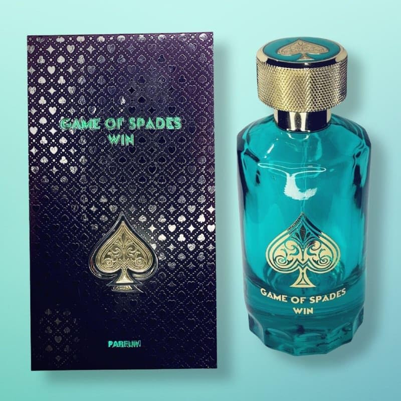 Jo Milano Game of Spades Win Parfum Spray | 3.4 oz (100ml) | Fresh, Floral, Musk, Sweet, Amber, Vanilla Scent | Long Lasting Fragrance for Men