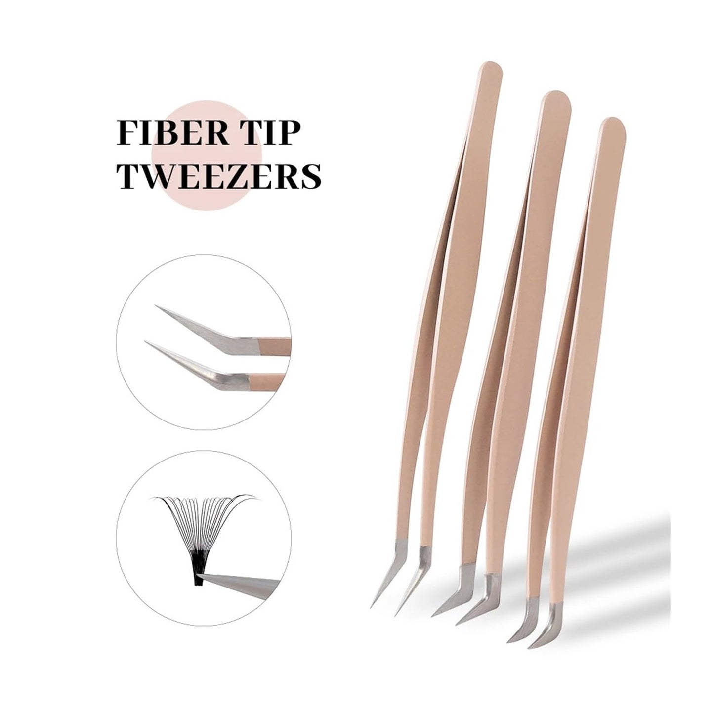 Eyelash Extension Tweezers Stainless Steel 3D Accurate Clip Eyelashes Tweezers Lash Extensions Supplies Set Tool(ZJ-01) Beauty and Personal Care ZXYZXYZZ
