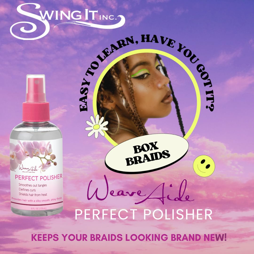 Weave Aide Perfect Polisher 6 oz. Protects hair from heat. Nourish & shine, for dry hair, dull hair, Provides moisture shine spray.