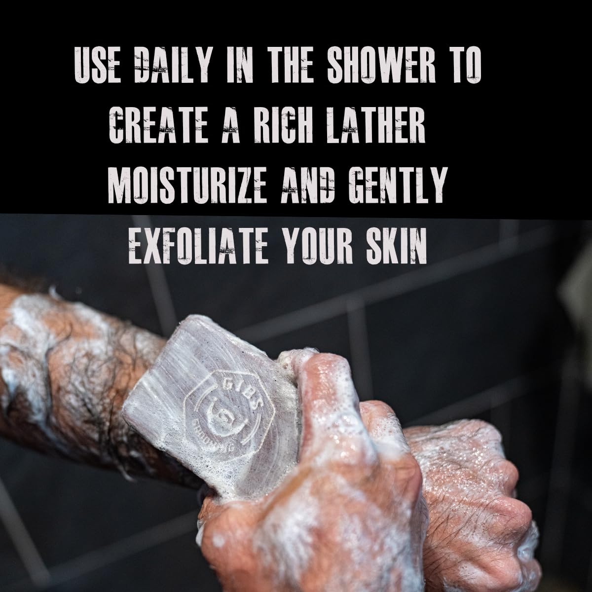 GIBS Alpha Male, Rich Lather, Long-Lasting, Vanilla, 7oz Bar Soap Beauty & Personal Care GIBS