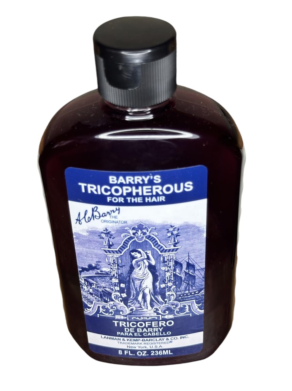 LK Barry's Tricopherous liquid regular for Hair (black) 8oz "Pack of 2"