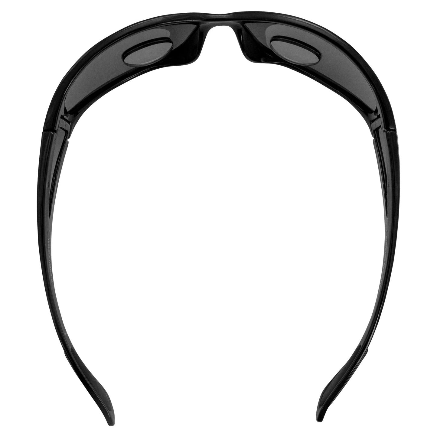 BluWater Polarized Bifocal 3 Sunglasses Gloss Black Frames +1.5 Mag Smoke Lens