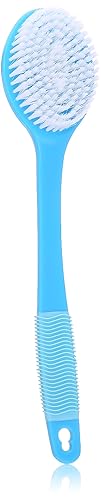 Body Benefits, Natural Bristle Bath and Shower Back Brush with Long Rubber Grip Handle; For Improved Circulation and a Smoother, Healthier Look; Self