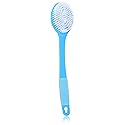 Body Benefits, Natural Bristle Bath and Shower Back Brush with Long Rubber Grip Handle; For Improved Circulation and a Smoother, Healthier Look; Self