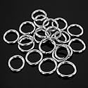 100 Pieces Hair Rings for Braids and Dreadlocks, Silver Braid Hair Loop Clip and Hoops, Hip-Hop DIY Headband Accessories (Silver)