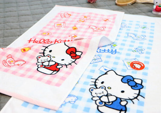 priming water Towel Set 2 pcs 31.5X15.7IN 100% Cotton for Animal Hellokitty Bath towls, Friends Character Bath Shower Pink Blue (angel1+1, Lovely1+1…