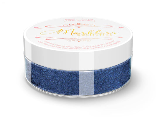 MARBLERS Fine Natural Mica Powder [Fine Navy] 0.11oz (3g) | Highly Pigmented | Non-Toxic, Vegan, Cruelty-Free | Eyeshadow, Body Butter, Nail Polish