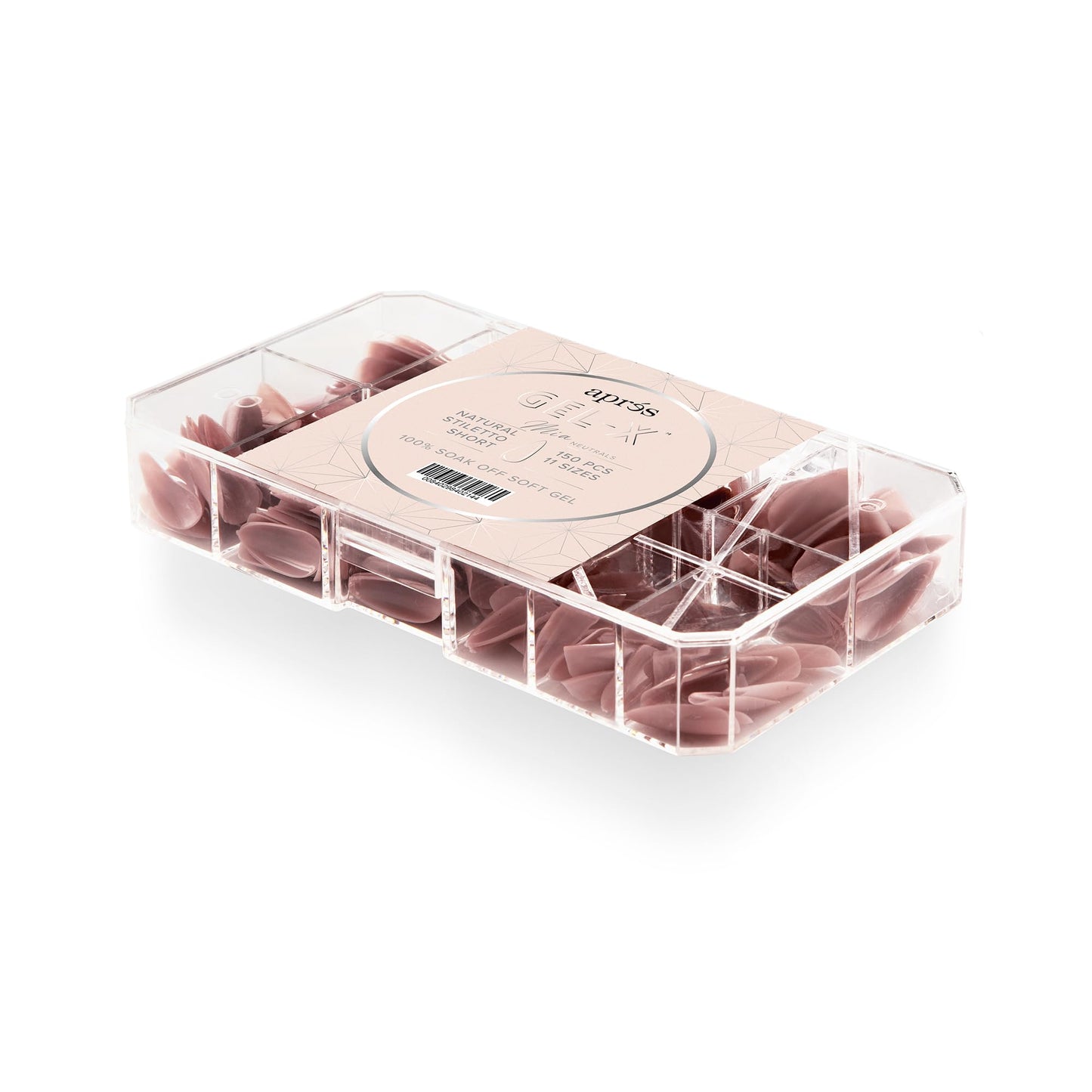 Apres Neutrals Gel-X Mia Box Of Press On Nails, 11 Sizes 00-9, Soft Gel Nail Tip Box (150pcs) (Natural Stiletto Short, 150pcs) Beauty & Personal Care APRÉS