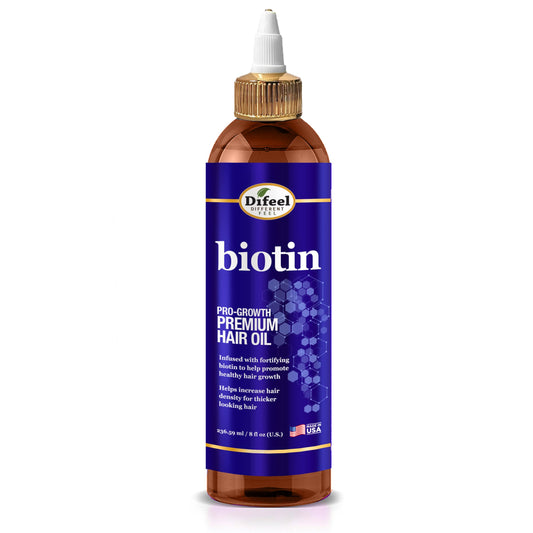 Difeel Biotin Pro Growth Premium Hair Oil 8 oz. - Infused with Fortifying Biotin for Healthy Hair Growth