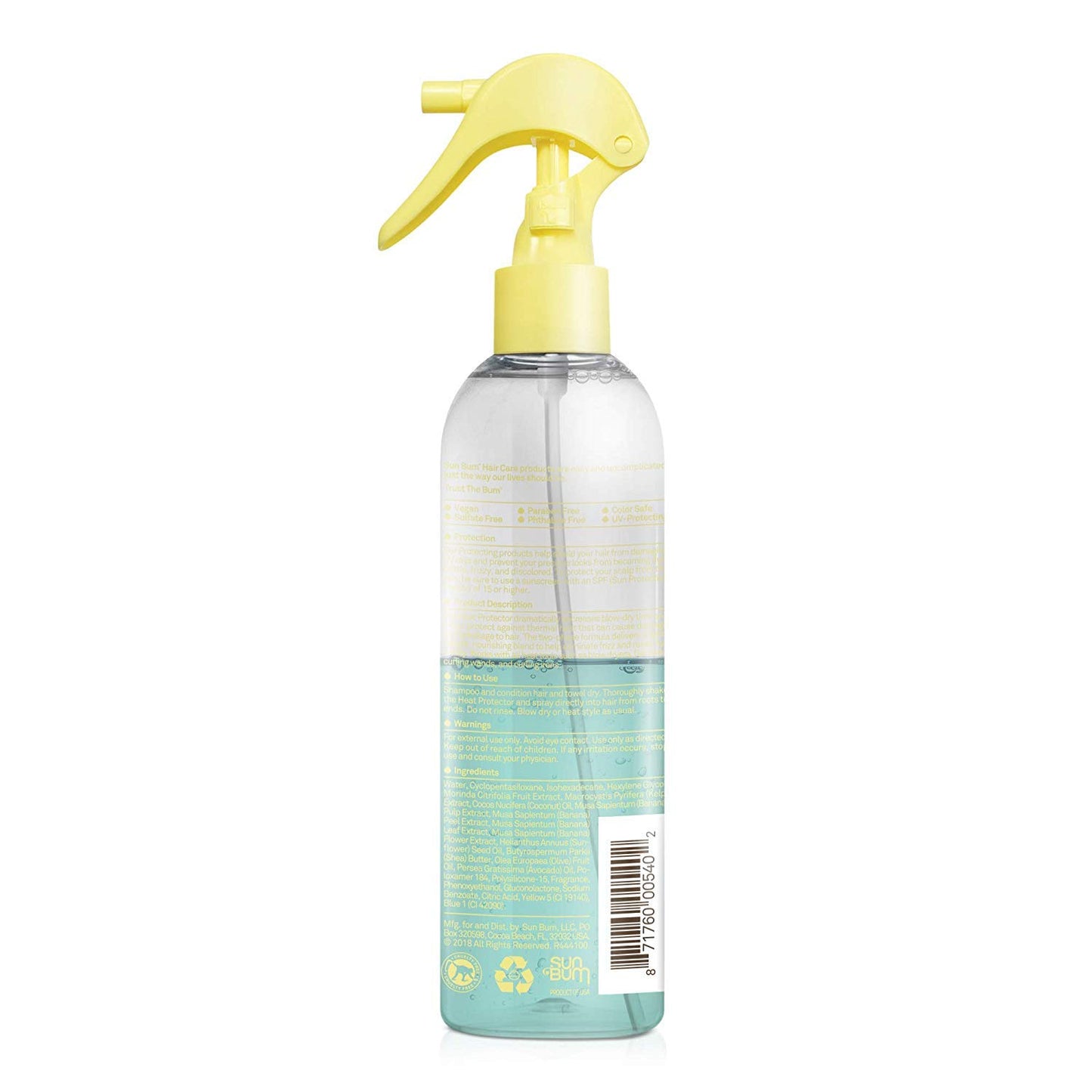 Sun Bum Protecting Heat Protector Spray | Heat Protectant Hair Spray | Frizz Control | Sulfate Free | Paraben Free | Color Safe | 6 Ounce Bottle | 2