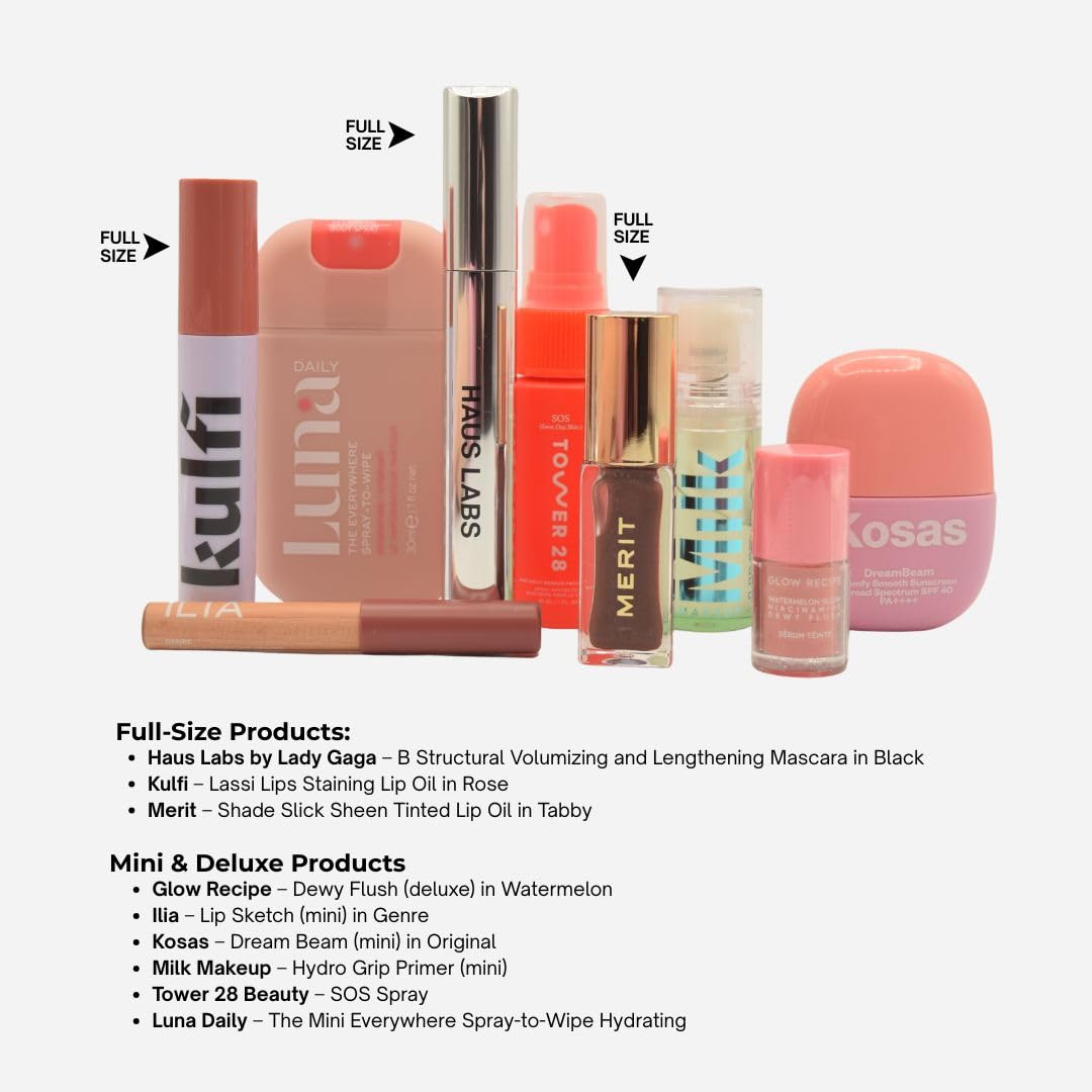 Sephora Cozy & Clean Makeup Holiday Gift Set - 9 Clean Beauty Essentials with Lip, Primer, Mascara & Skincare