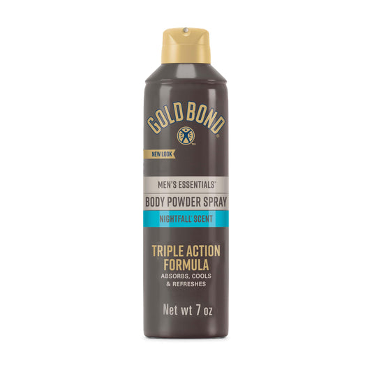 Gold Bond Men's Essentials Talc-Free Body Powder Spray 7 oz. Recharge Scent Wetness Protection Beauty and Personal Care Gold Bond