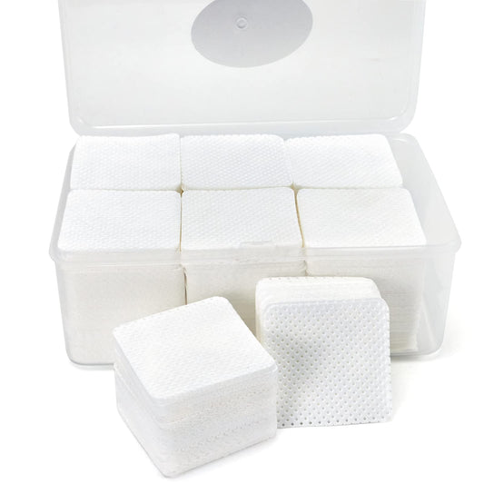1100PCS Lint Free Nail Wipes with Case Package - Non-Woven Soft Nail Polish Remover Pads - Lint Free Wipes for Gel Nails - DIY Nail Art Supplies
