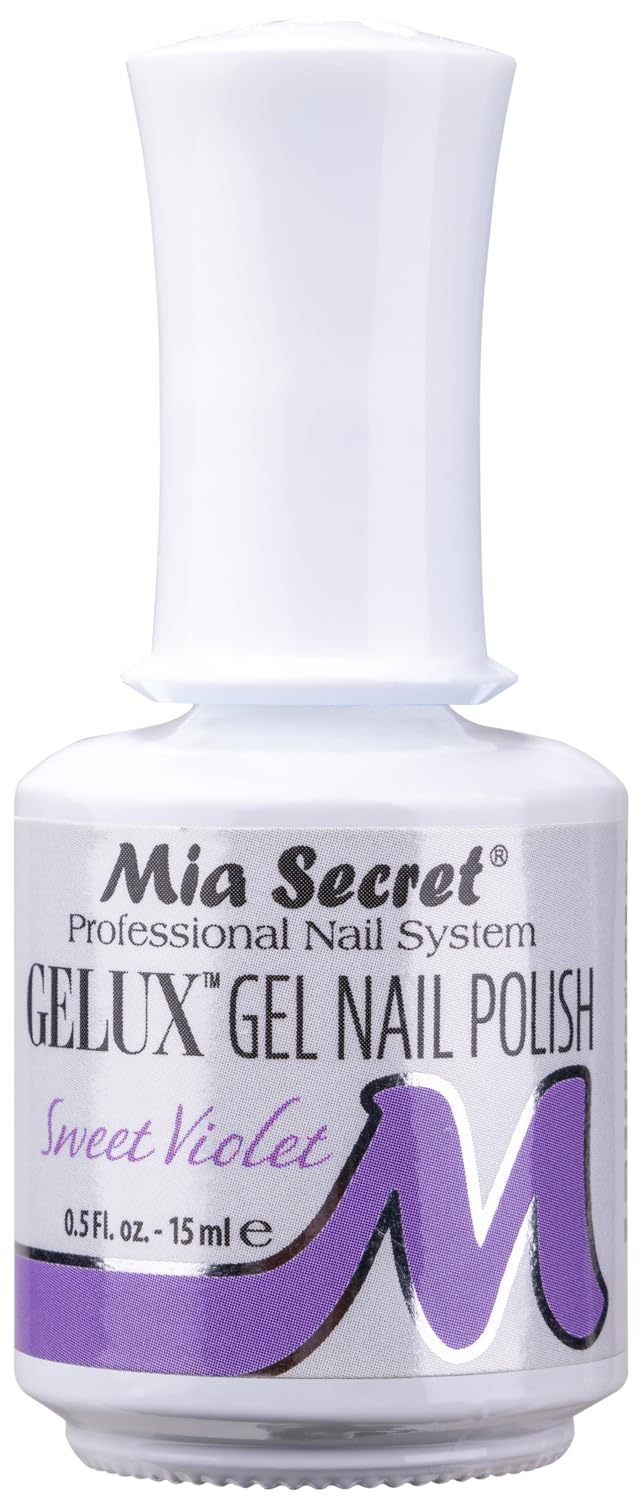 Mia Secret Gelux Nail Polish 0.5 Oz UV Gel-SOAK Off Gel Polish - Collection 2018 Pick Your Color (Sweet Violet) Beauty & Personal Care Mia Secret