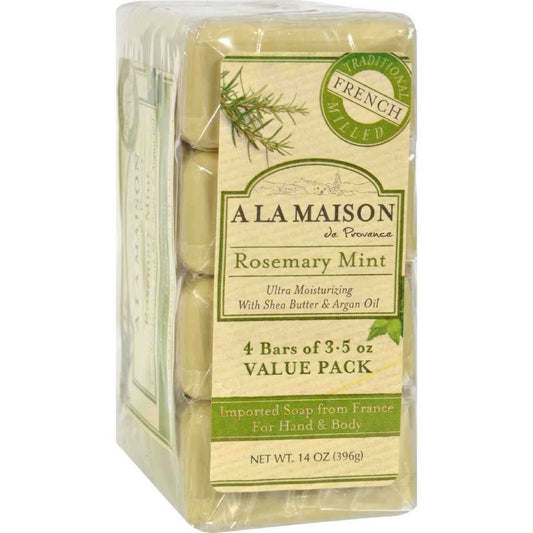A LA Maison BAR SOAP,RSMRY Mint,Value, 4 CT Beauty & Personal Care A LA MAISON