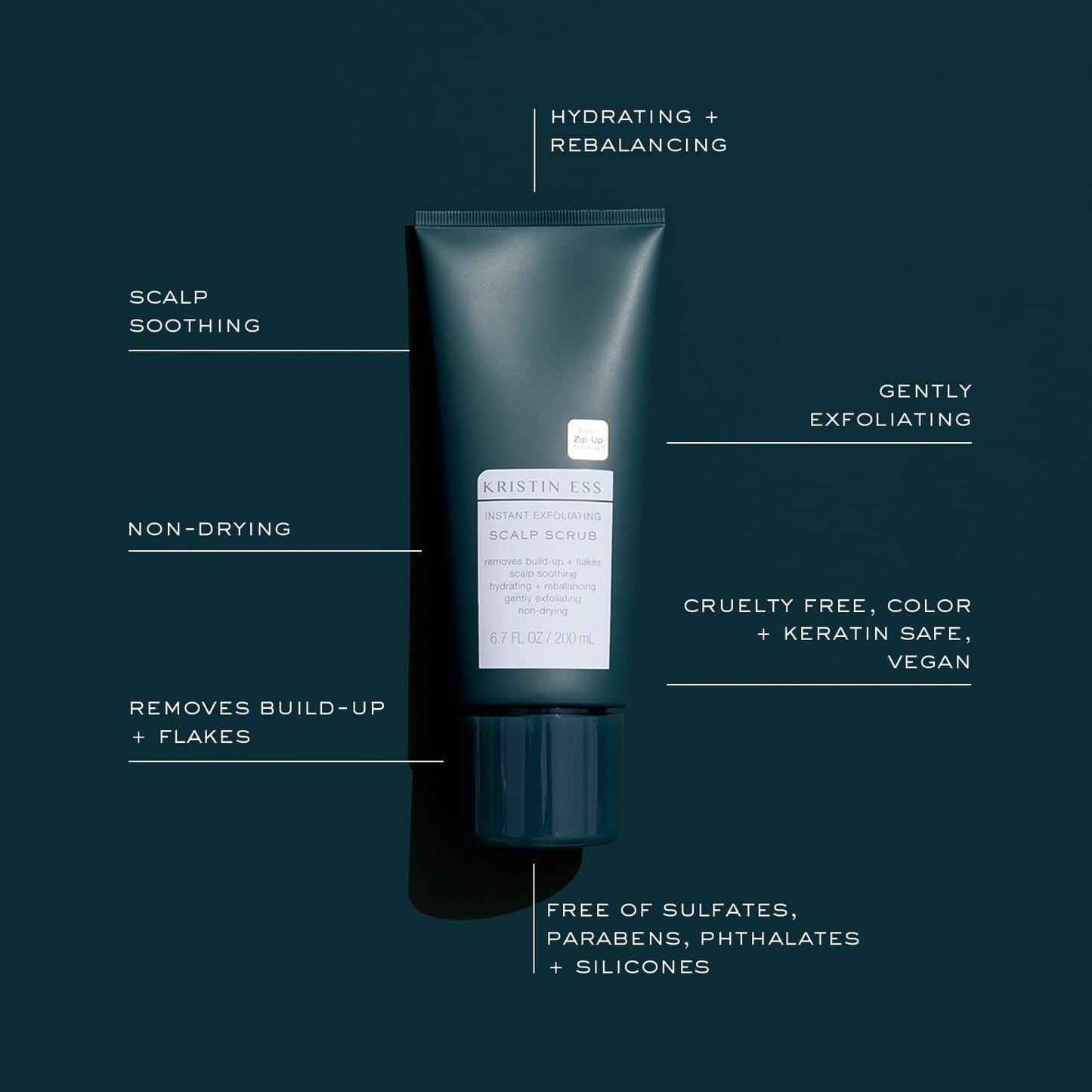 Kristin Ess Hair Instant Exfoliating Scalp Scrub for Build Up and Dandruff + Soothing, Hydrating + Rebalancing Dry Scalp Treatment, Non Drying