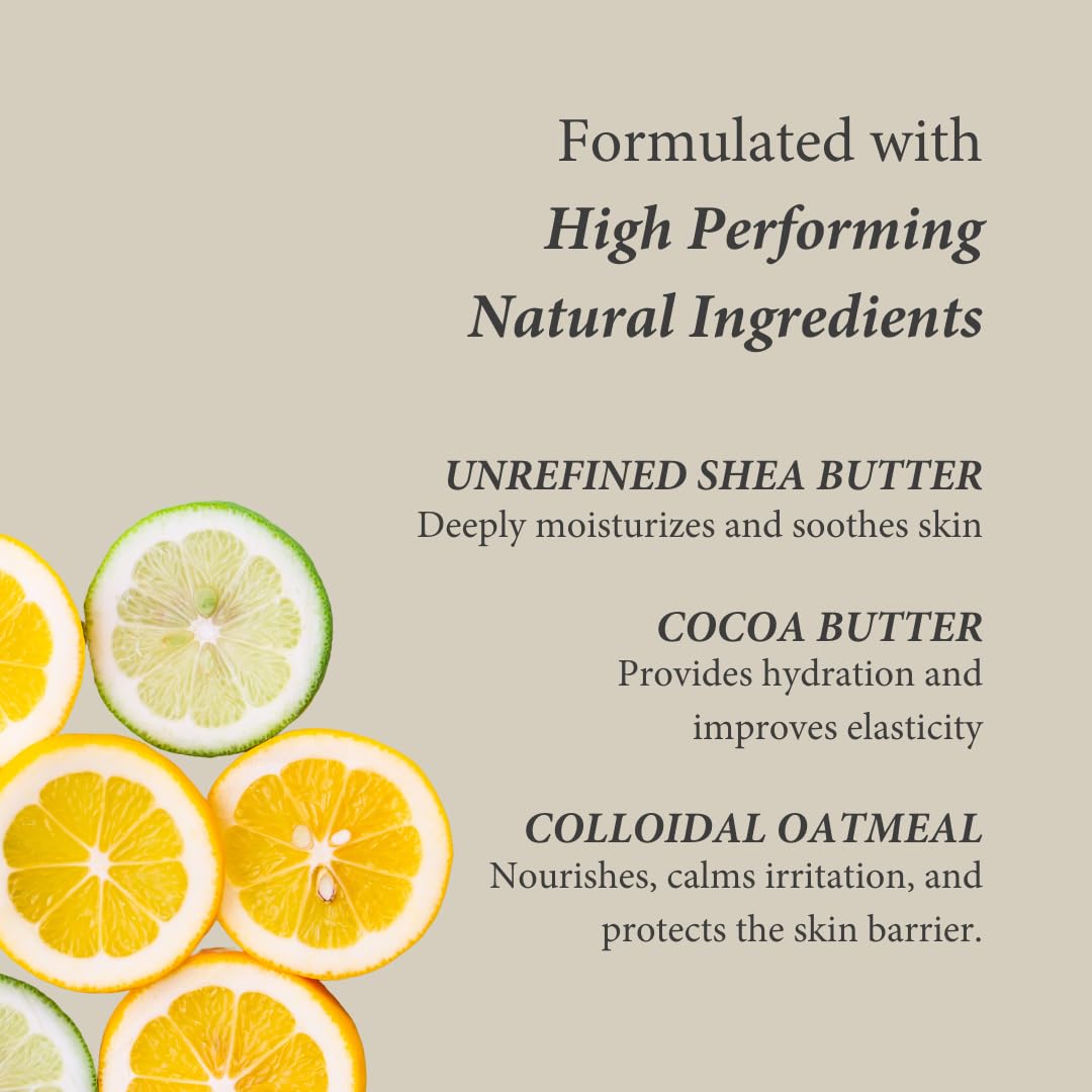 Shea Radiance P.U.R.E. Whipped Shea Butter with Colloidal Oatmeal - Whipped Body Butter Blended with Skin Soothing Oatmeal & Moisturizing Rice Bran